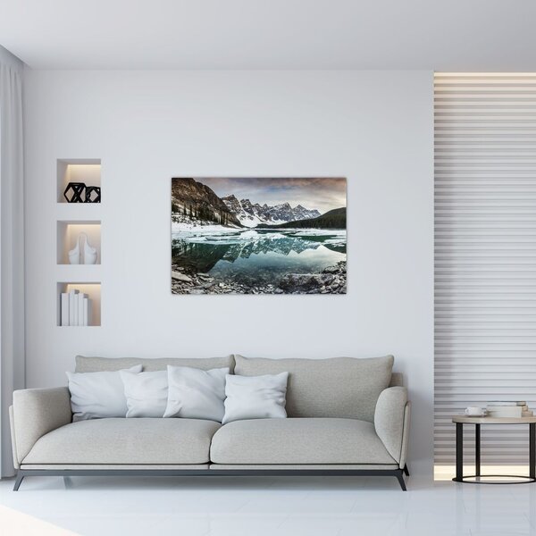 Slika - jezero zimi (90x60 cm)