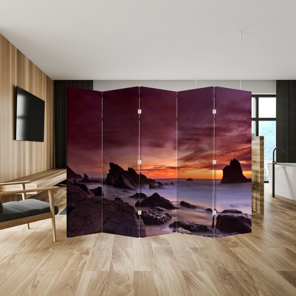 Paravan - Zalazak sunca na obali (210x170 cm)