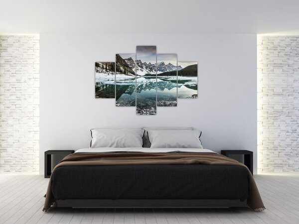 Slika - jezero zimi (150x105 cm)