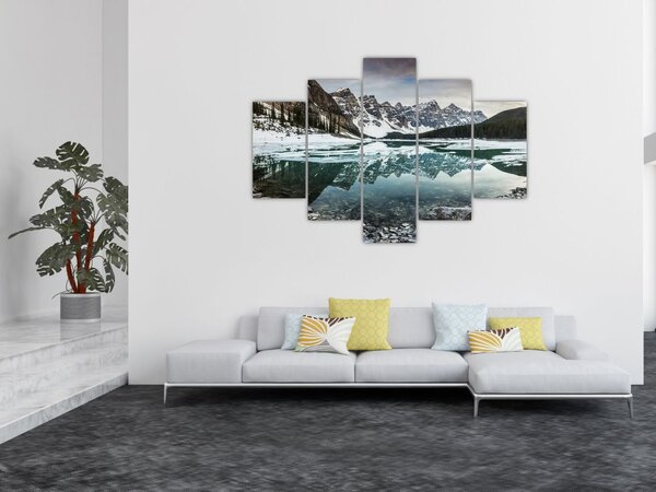 Slika - jezero zimi (150x105 cm)