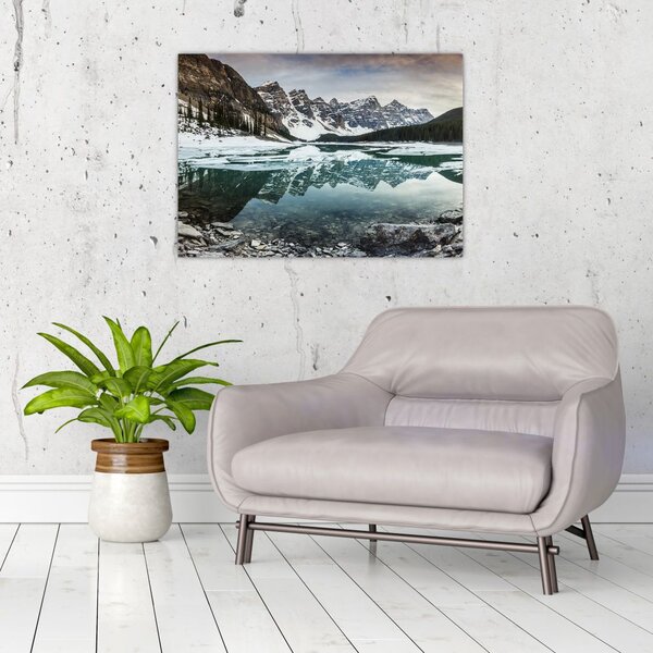 Slika - jezero zimi (70x50 cm)