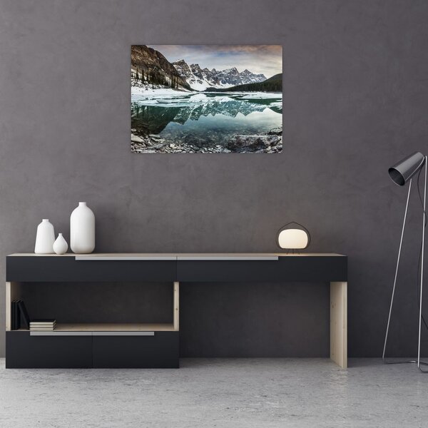 Slika - jezero zimi (70x50 cm)