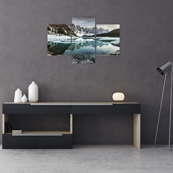 Slika - jezero zimi (90x60 cm)