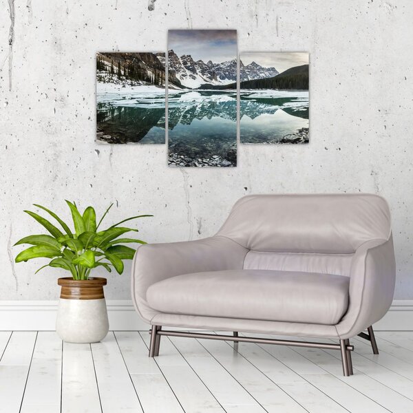 Slika - jezero zimi (90x60 cm)