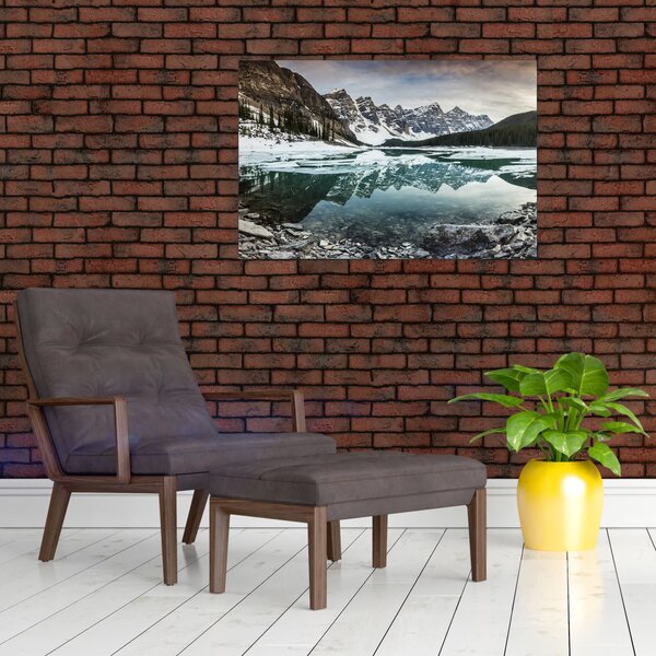 Slika - jezero zimi (90x60 cm)
