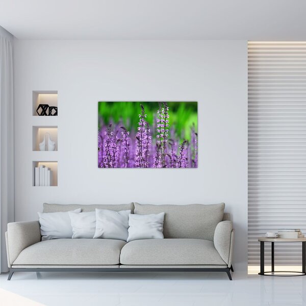 Slika ljubičastog livadskog bilja (90x60 cm)