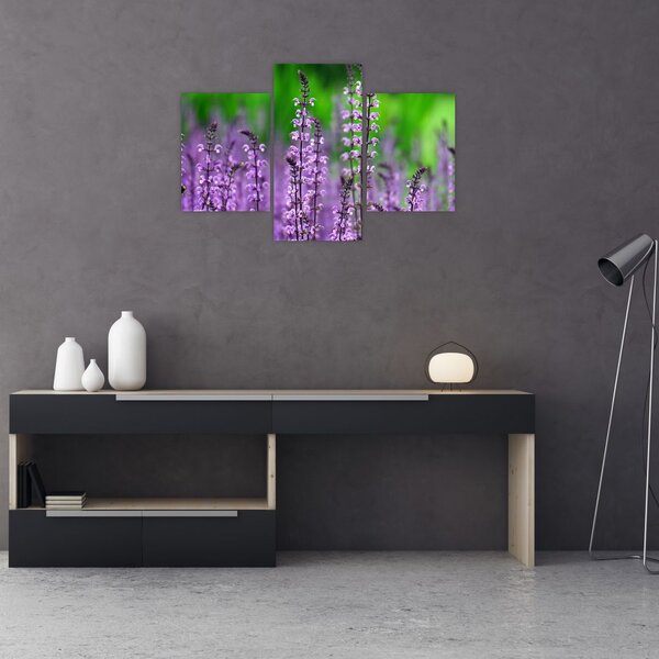 Slika ljubičastog livadskog bilja (90x60 cm)