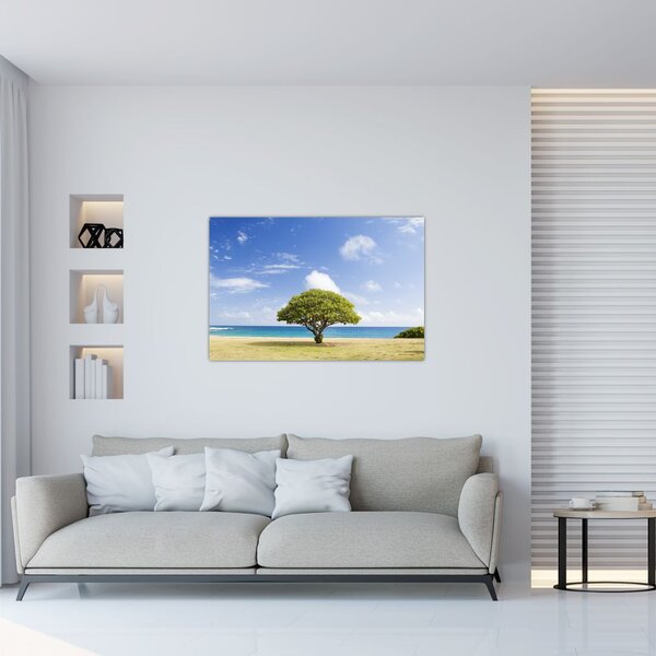 Slika plaže s drvetom (90x60 cm)