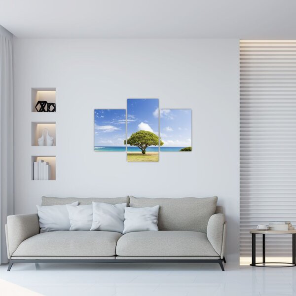 Slika plaže s drvetom (90x60 cm)