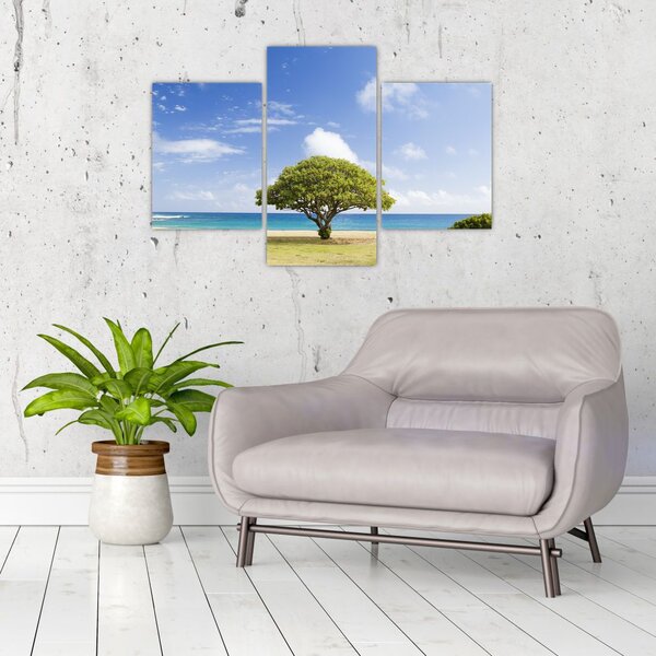 Slika plaže s drvetom (90x60 cm)