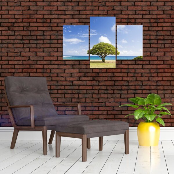 Slika plaže s drvetom (90x60 cm)