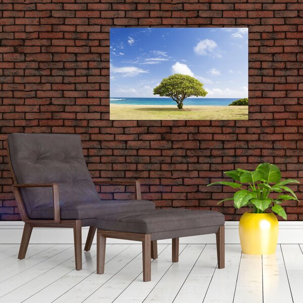 Slika plaže s drvetom (90x60 cm)