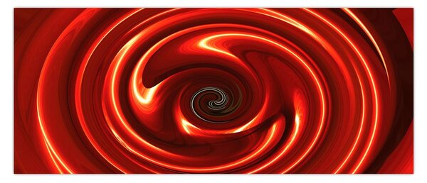 Apstraktna slika - crvena spirala (120x50 cm)