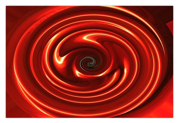 Apstraktna slika - crvena spirala (90x60 cm)