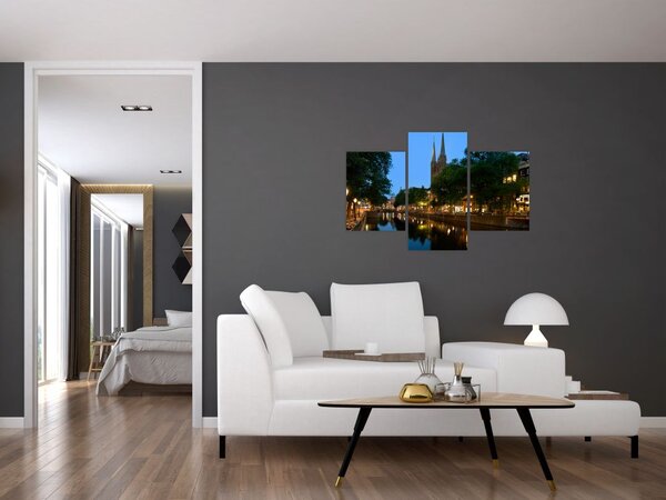 Noćna slika povijesnog grada (90x60 cm)