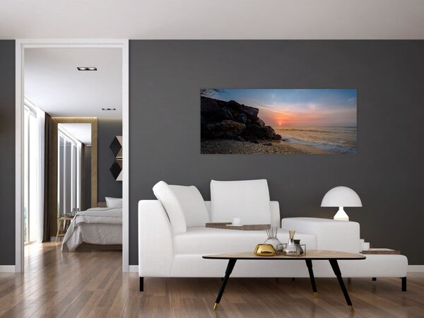 Slika zalaska sunca na plaži (120x50 cm)
