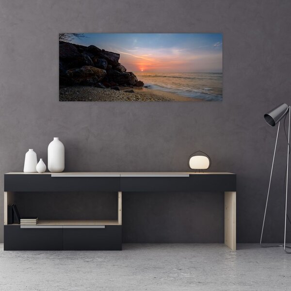 Slika zalaska sunca na plaži (120x50 cm)