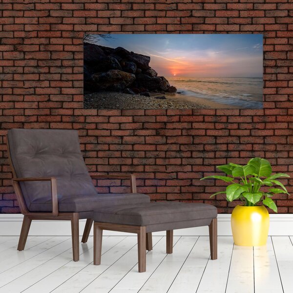 Slika zalaska sunca na plaži (120x50 cm)