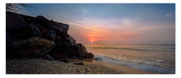 Slika zalaska sunca na plaži (120x50 cm)