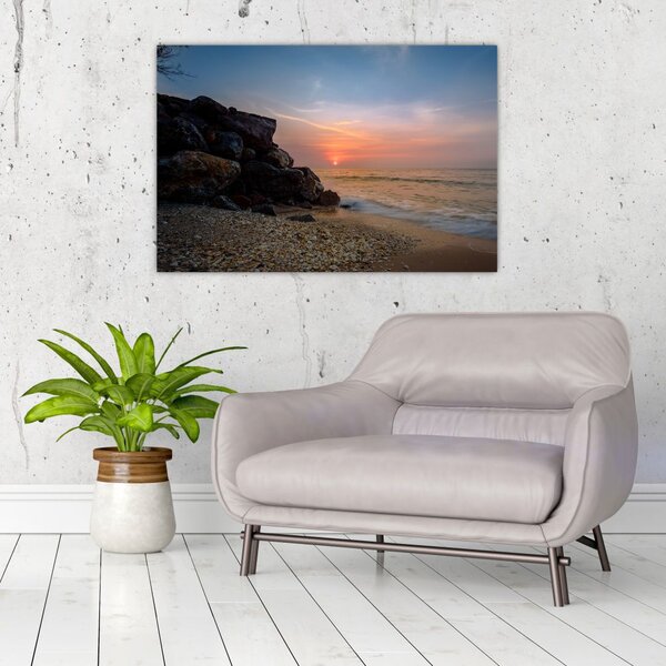 Slika zalaska sunca na plaži (90x60 cm)