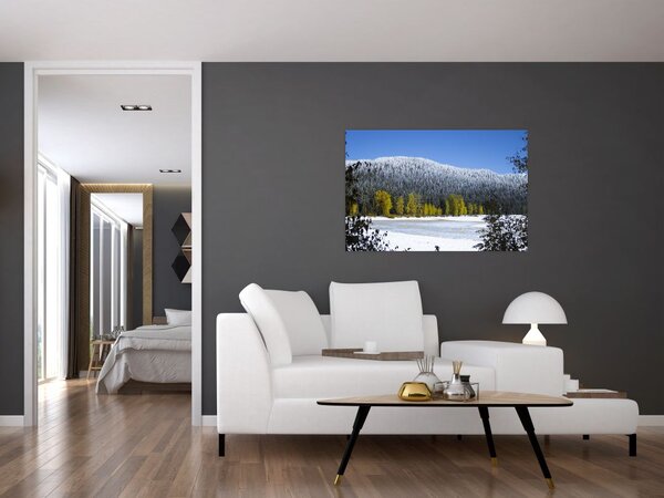 Slika - snježno gorje zimi (90x60 cm)