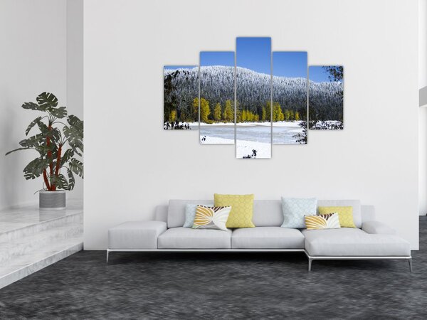 Slika - snježno gorje zimi (150x105 cm)