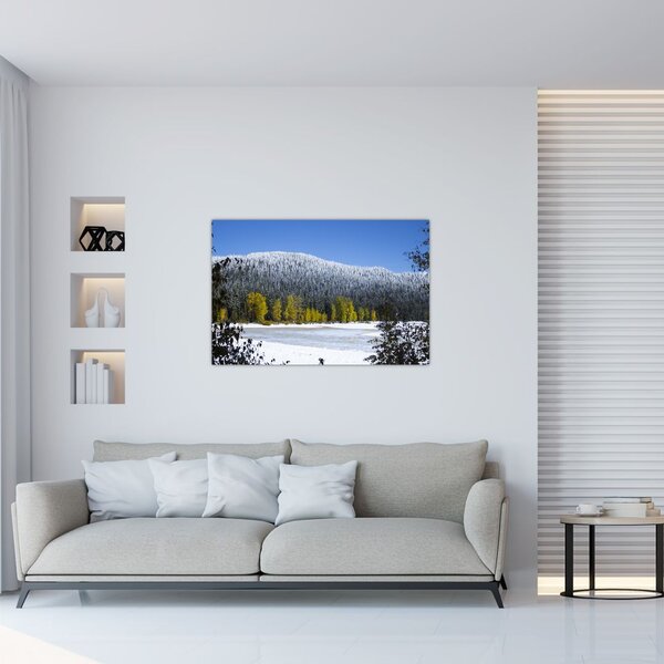 Slika - snježno gorje zimi (90x60 cm)