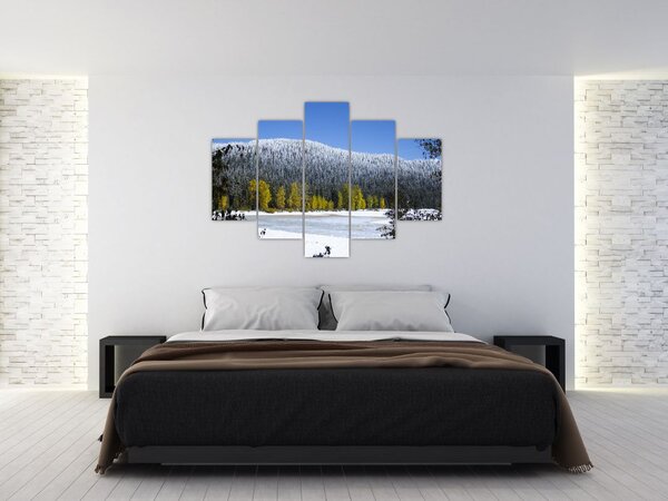 Slika - snježno gorje zimi (150x105 cm)