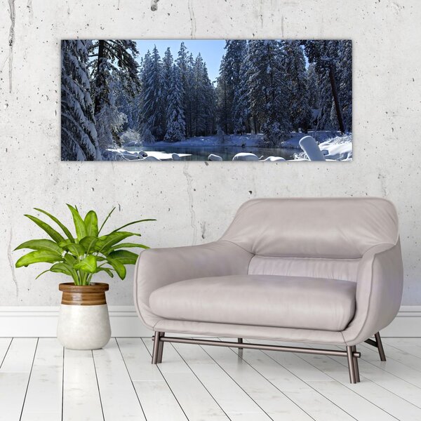 Slika snježne šume (120x50 cm)