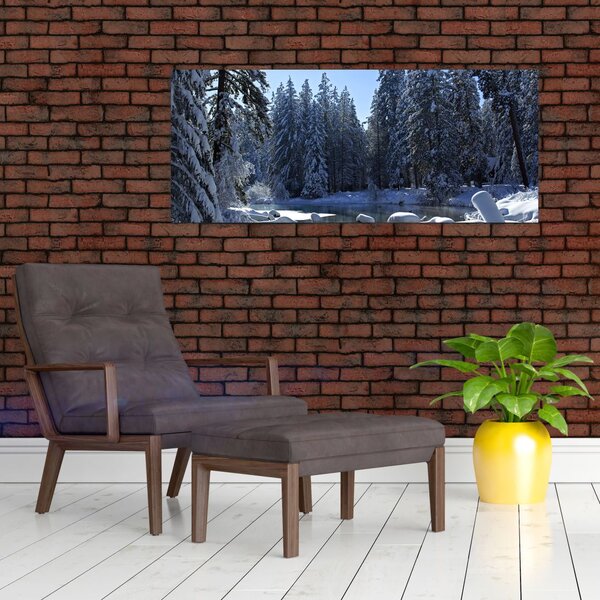 Slika snježne šume (120x50 cm)