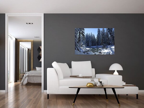 Slika snježne šume (90x60 cm)
