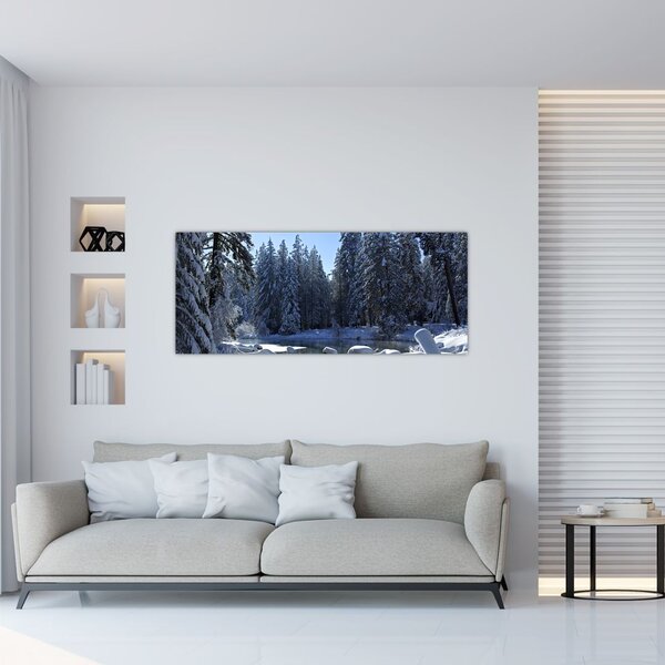 Slika snježne šume (120x50 cm)