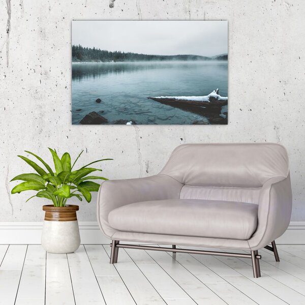 Slika - ledeno sjeverno jezero (90x60 cm)