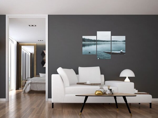 Slika - ledeno sjeverno jezero (90x60 cm)