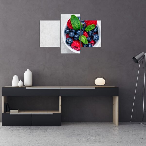 Slika - zdjela s šumskim voćem (90x60 cm)