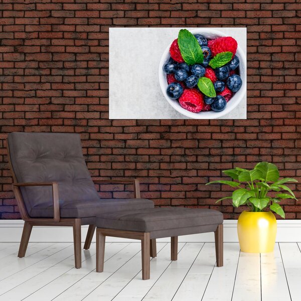 Slika - zdjela s šumskim voćem (90x60 cm)