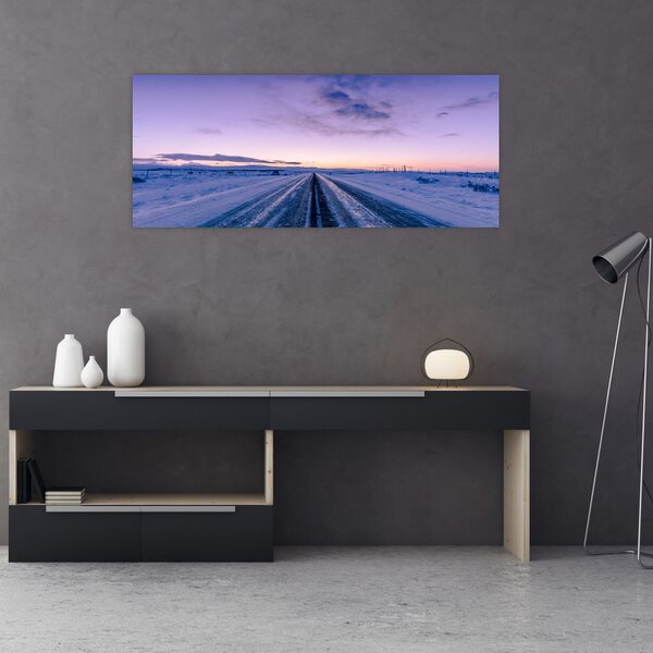 Slika ceste zimi (120x50 cm)