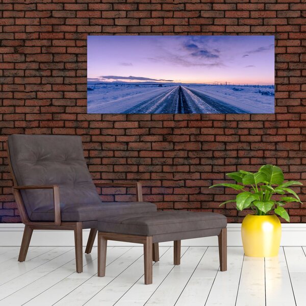Slika ceste zimi (120x50 cm)
