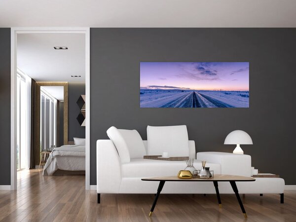 Slika ceste zimi (120x50 cm)