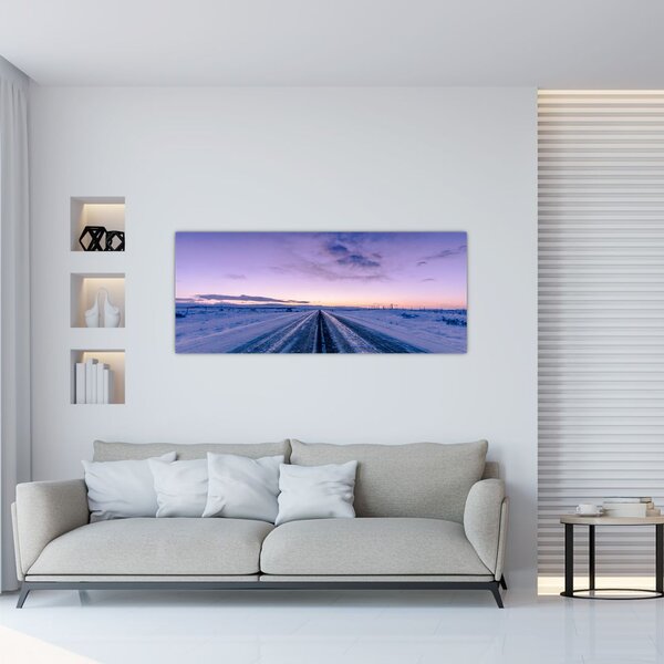 Slika ceste zimi (120x50 cm)