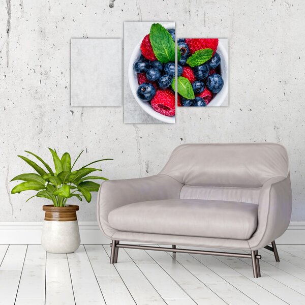 Slika - zdjela s šumskim voćem (90x60 cm)