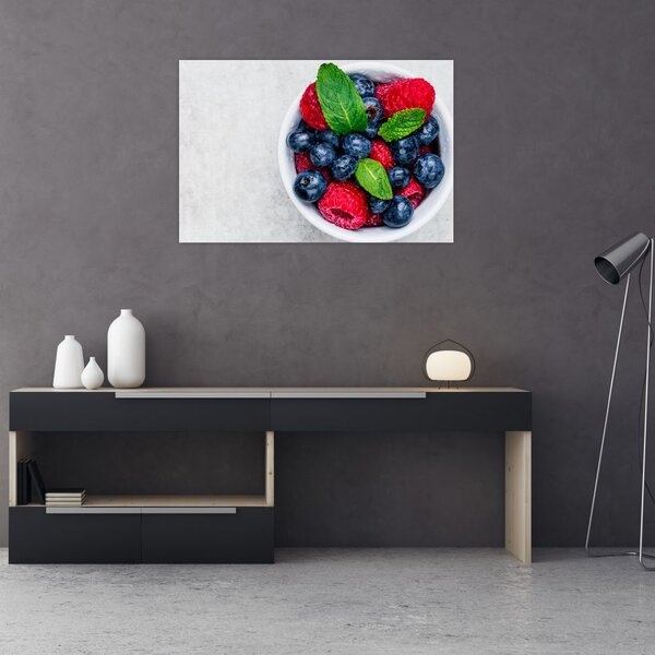 Slika - zdjela s šumskim voćem (90x60 cm)
