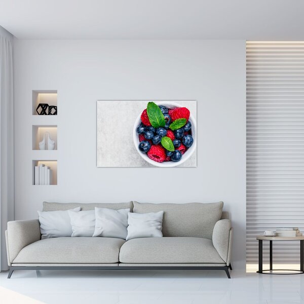 Slika - zdjela s šumskim voćem (90x60 cm)