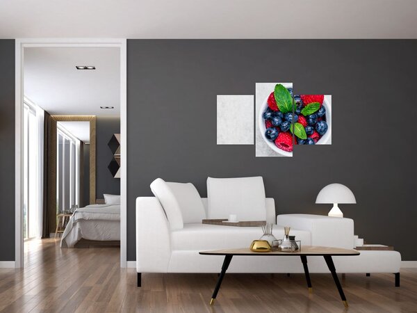 Slika - zdjela s šumskim voćem (90x60 cm)