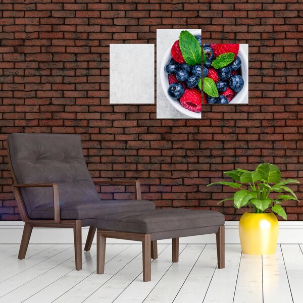 Slika - zdjela s šumskim voćem (90x60 cm)