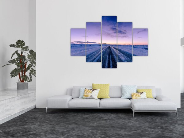 Slika ceste zimi (150x105 cm)