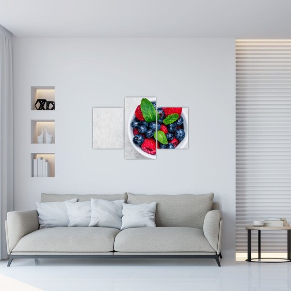 Slika - zdjela s šumskim voćem (90x60 cm)
