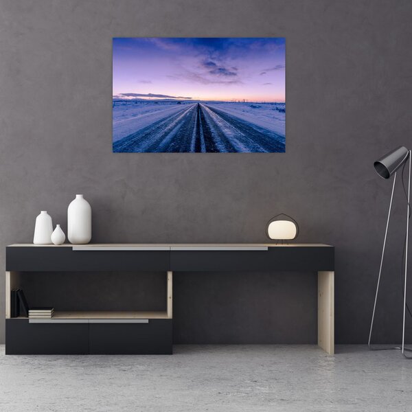 Slika ceste zimi (90x60 cm)