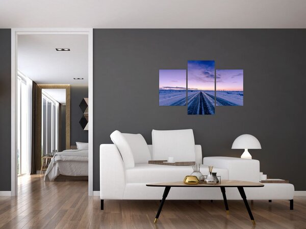 Slika ceste zimi (90x60 cm)