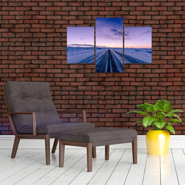Slika ceste zimi (90x60 cm)